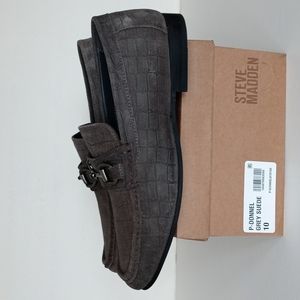 BRAND NEW STEVE MADDEN DONNEL CROC EMBOSSED LEATHER LOAFER